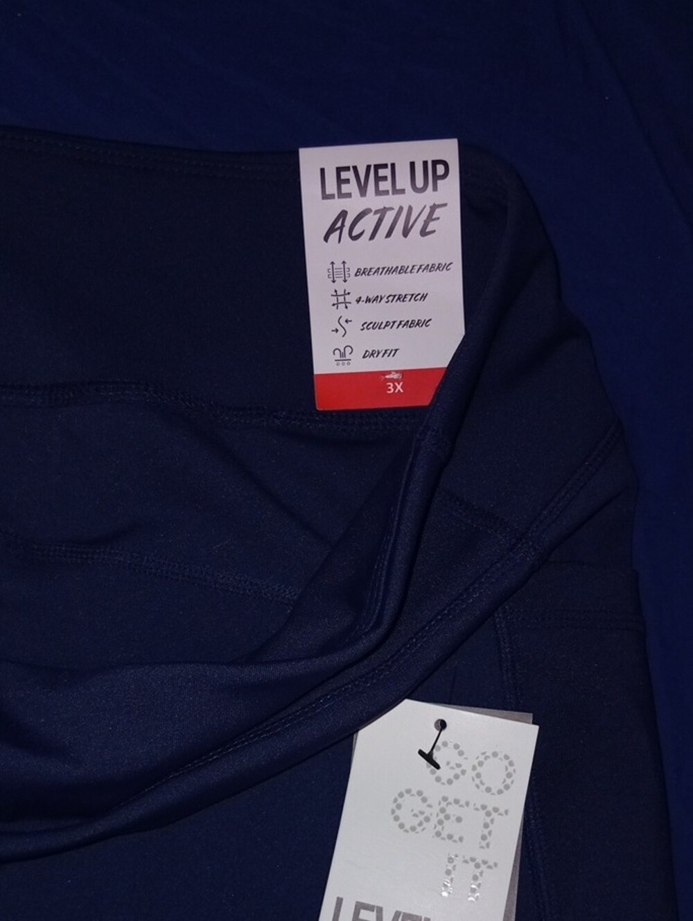Women's Navy Bike Shorts with Side Pocket - Picture 3 of 4
